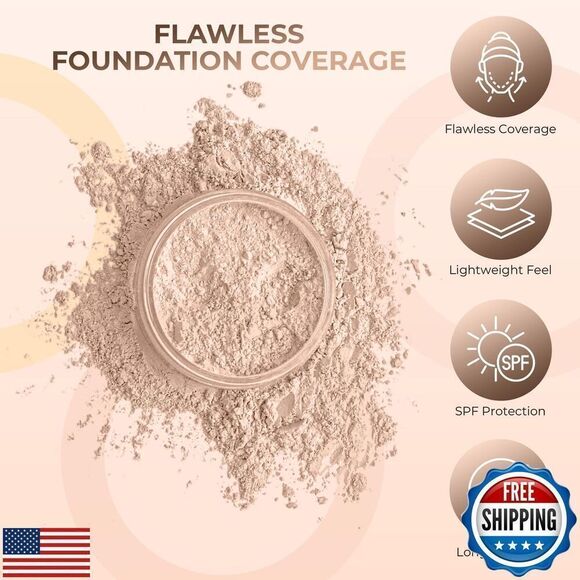 4pc Full Size Kit (Light) Mineral Makeup Matte Translucent Loose Foundation - Picture 3 of 5